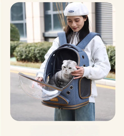 大容量 宇宙船デザイン 猫用お出かけリュック 通気性抜群 ペットキャリー 背負い式 小型犬対応