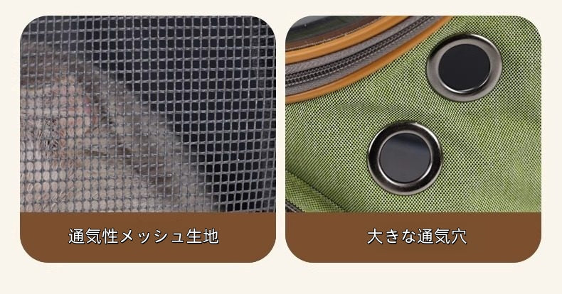 大容量 宇宙船デザイン 猫用お出かけリュック 通気性抜群 ペットキャリー 背負い式 小型犬対応