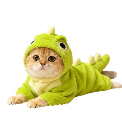 猫 服 秋冬 防寒 パーカー 恐竜 コスチューム 小型猫用 保温 伸縮性 スフィンクス デボンレックス ラグドール シャム対応